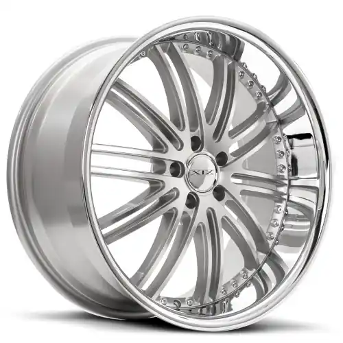 Brand New XIX Wheels XIX 23 5x120 22x9 +15 Silver Machined with Stainless Steel Lip