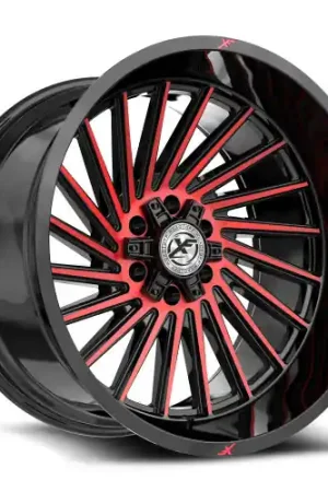 Free Shipping XF Off-Road XF-239 5x127/5x139.7 20x9 +12 Gloss Black & Red Machined