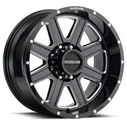 Raceline 940M Hostage 8x165.1 16x8 0 Black and Milled High Quality