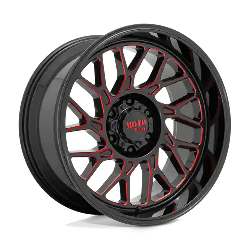 New Arrival Moto Metal MO805 6X139.7 20X10 -18 GLOSS BLACK MILLED WITH RED TINT