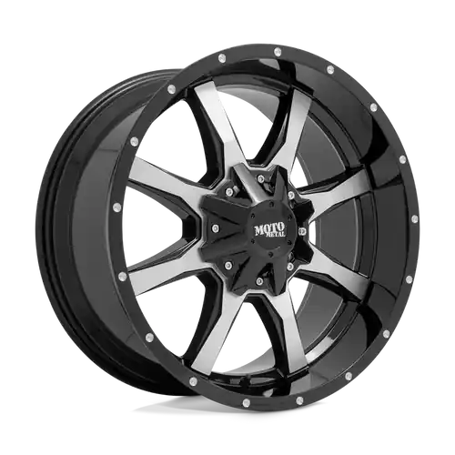 Buy Direct Moto Metal MO970 5X127/5X139.7 20X12 -44 GLOSS BLACK MACHINED FACE