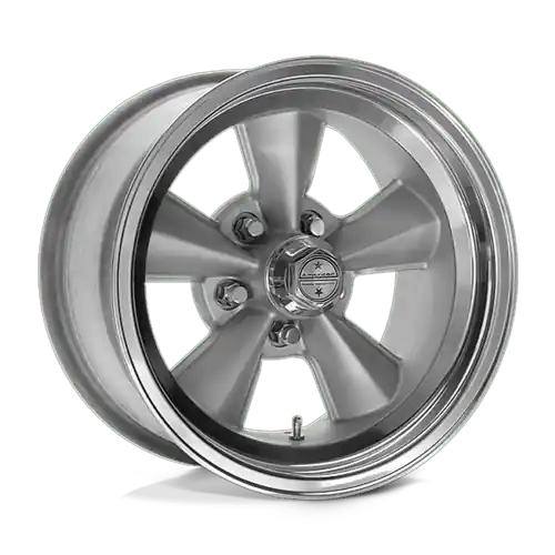 American Racing Vintage VNT70R 5X114.3 17X8 0 GUN METAL W/ POLISHED LIP Worldwide Shipping