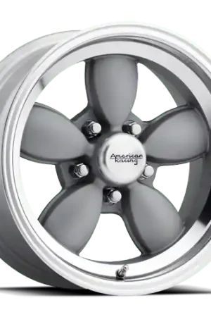 Must Have American Racing Vintage VN504 BLANK 17X8 +0 MAG GRAY CENTER WITH MIRROR LIP