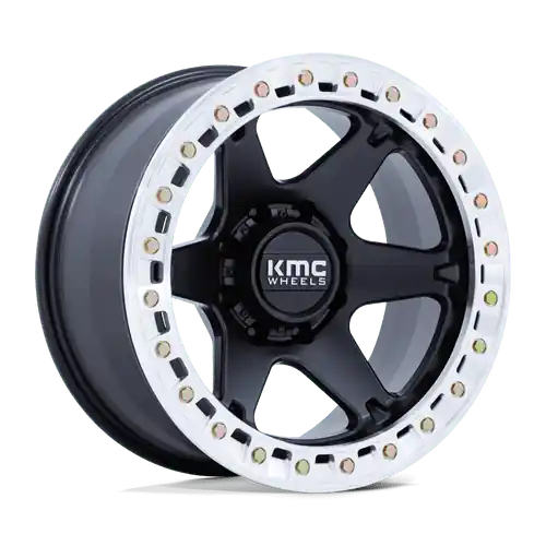 KMC KM238 VI BEADLOCK 6X135 20x10 -48 SATIN BLACK W/ MACHINED RING Deal