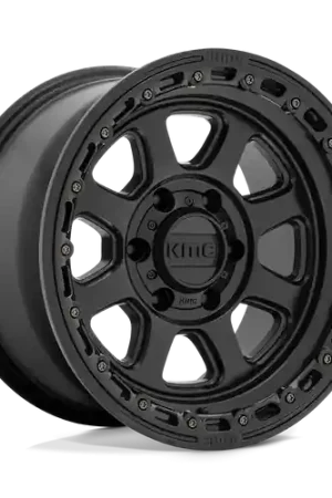 Cheap KMC KM548 CHASE 8X165.1 20X9 +0 SATIN BLACK WITH GLOSS BLACK LIP