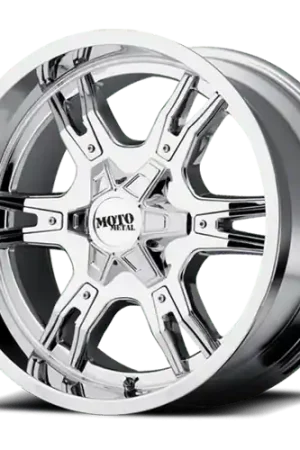 Reduced Price Moto Metal MO969 8X165.1 22X12 -44 CHROME WITH RED AND BLACK ACCENTS