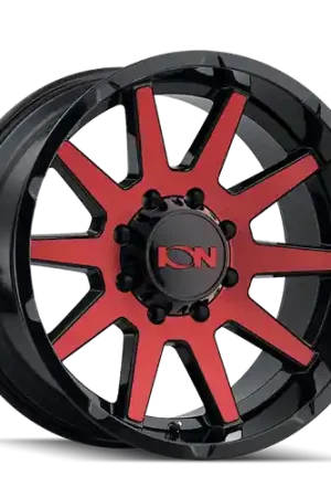 Ion Type 143 5x139.7 20x10-19 Gloss Black/Red Machined Holiday Sale