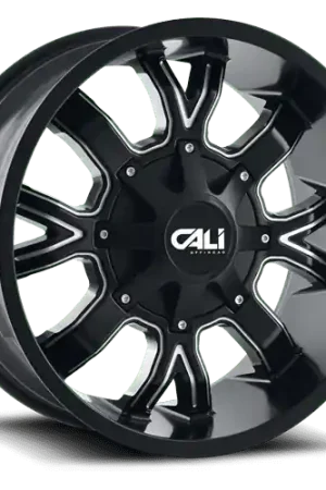 Cali Off-Road Dirty 9104 8x170 20x9+18 Satin Black/Milled Spokes Exclusive Offer