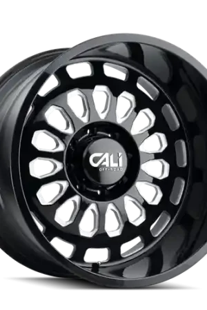 Best Seller Cali Off-Road Paradox 9113 6x139.7 22x12-51 Gloss Black/Milled Spokes