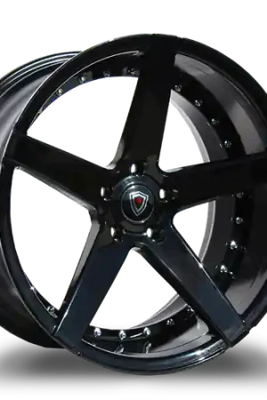 MARQUEE WHEELS M3226 5x120 22x9+33 BLACK - GLOSS BLACK Direct From Factory