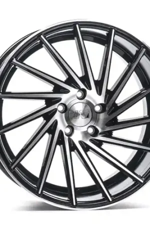 Budget Axe ZX1 5x114 20X8.5+25 BLACK AND POLISHED FACE
