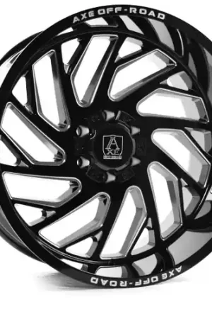 Crafted Axe ZEUS 8x165 22X12 -44 GLOSS BLACK MILLED