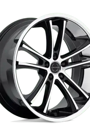 Asanti Black ABL-1 PEGASI 5X112 22X10 +35 MACHINED FACE W/ SS LIP Fan Favorite