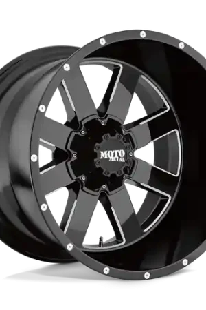 Moto Metal MO962 8X180 17X10 -24 GLOSS BLACK MILLED High Quality