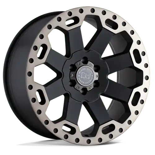 Discount Black Rhino WARLORD 8X170 22X10 +12 MATTE BLACK W/ MACHINED DARK TINT
