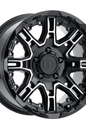 Level 8 SLINGSHOT 6X139.7 20X9 -10 GLOSS BLACK W/ MACHINED FACE Next Day Delivery