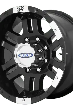 Moto Metal MO951 8X165.1 17X9 -12 GLOSS BLACK MACHINED Factory Price