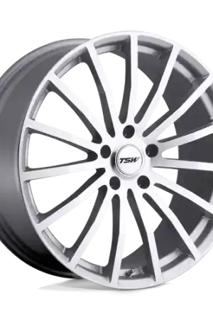 Limited Time TSW MALLORY 5X114.3 20X8.5 +20 SILVER W/ MIRROR CUT FACE