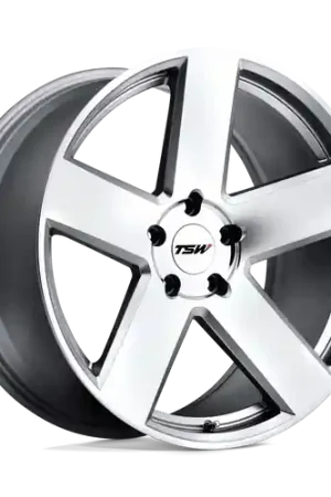 TSW BRISTOL 5X114.3 20X10 +25 SILVER W/ MIRROR-CUT FACE Latest