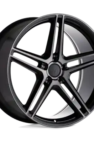 Worldwide Shipping Mandrus BREMEN 5X112 17X8 +42 SEMI GLOSS BLACK W/ MIRROR CUT FACE