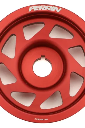PERRIN Lightweight Crank Pulley - Red - Subaru Models (inc. 2015-2021 STI / 1998-2012 Forester / 1993-2014 Impreza / 1993-2009 Legacy) Express Delivery