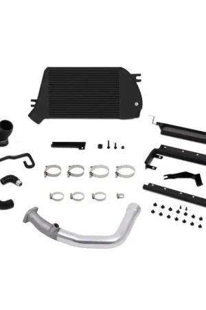 Mishimoto Performance Top Mount Intercooler and Charge Pipe Kit (Polished Pipe / Black Intercooler) - 2015-2021 Subaru WRX Limited Edition