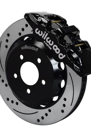 Wilwood AERO6 Front Kit 14in Drilled/Slotted Black - 2002-2014 Subaru WRX / 2004-2017 Subaru STI Get Yours