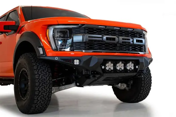 Super Sale Addictive Desert Designs 2021+ Ford Raptor Bomber Front Bumper w/ 3 Baja Designs LP6 Light Mounts