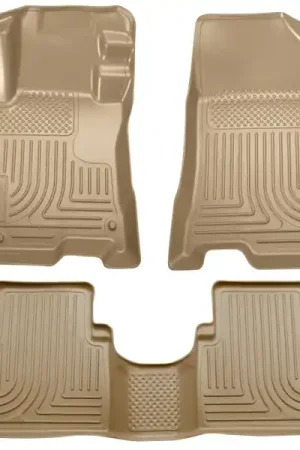 Exclusive Husky Liners 08-12 Honda Accord (4DR) WeatherBeater Combo Tan Floor Liners (One Piece for 2nd Row)