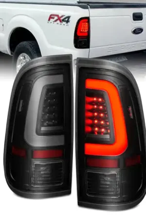 Editor’s Pick ANZO 2008-2016 Ford  F-250  LED Tail w/ Lights Bar Black Housing Smoke Lens