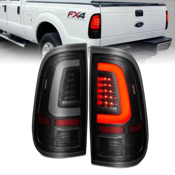 Editor’s Pick ANZO 2008-2016 Ford F-250 LED Tail w/ Lights Bar Black Housing Smoke Lens