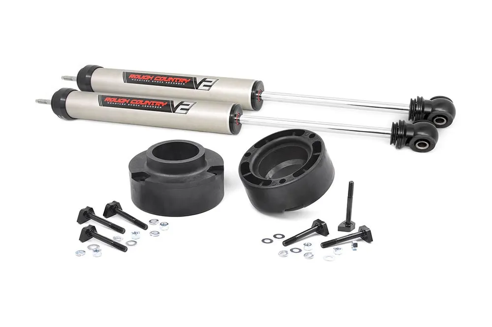 Final Sale RAM 3500 2.5 Inch Leveling Lift Kit with V2 Shocks For 94-12 Dodge RAM 3500 4WD Rough Country