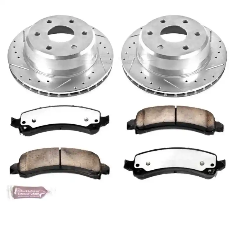 Money Back Guarantee Power Stop 03-06 Cadillac Escalade Rear Z36 Truck & Tow Brake Kit