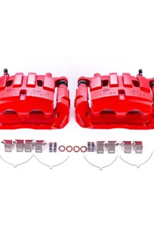 Power Stop 14-18 Jeep Cherokee Front Red Calipers w/Brackets - Pair Top Rated
