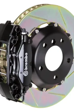 Brembo 05-11 Elise Excl 4-Caliper Equipped Fr GT BBK 4Pist Cast 2pc 328x28 2pc Rtr Slot Type1-Black Direct From Manufacturer