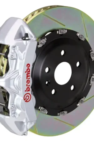 Brembo 11-16 528i Front GT BBK 6 Piston Cast 365x34 2pc Rotor Slotted Type1-Silver Affordable