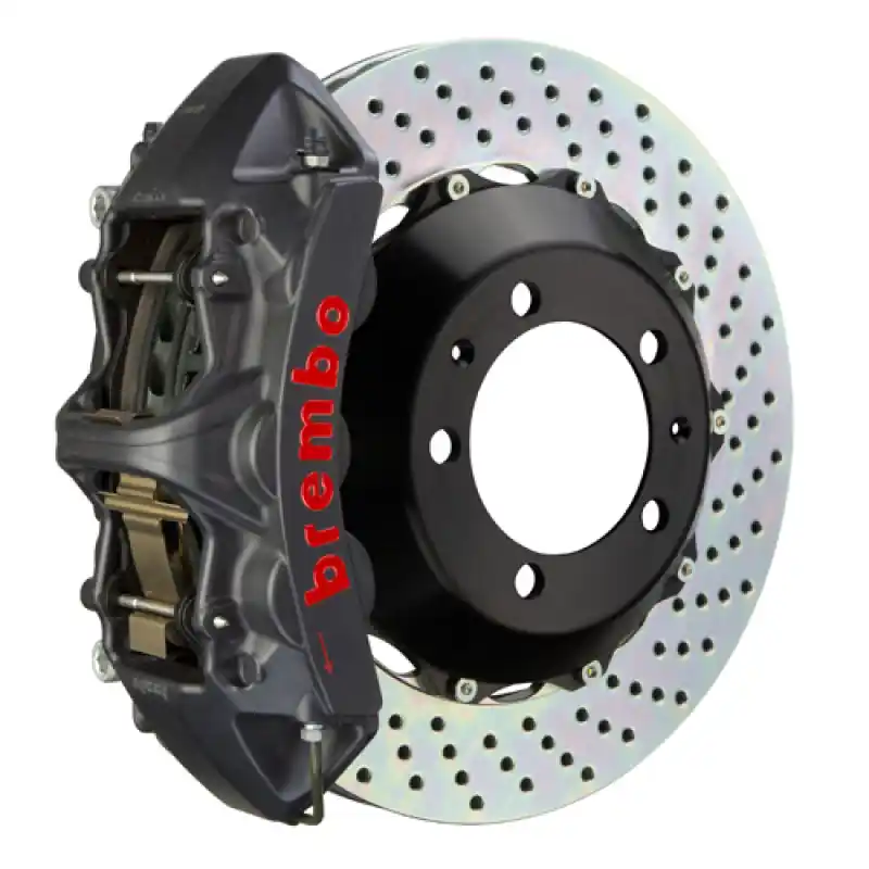 Premium Brembo 08-13 IS-F Front GTS BBK 6 Piston Cast 380x32 2pc Rotor Drilled-Black HA