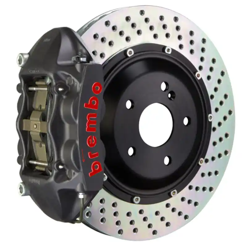 Brembo 12-17 M5 (F10) Rear GTS BBK 4 Piston Cast 380x28 2pc Rotor Drilled-Black HA Must Have