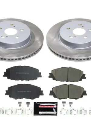 Money Back Guarantee Power Stop 20-22 Toyota Prius Prime Front Semi-Coated Rotor Kit