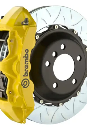 Popular Brembo 13-15 RS5/14-17 SQ5 Front GT BBK 6 Piston Cast 380x34 2pc Rotor Slotted Type3- Yellow
