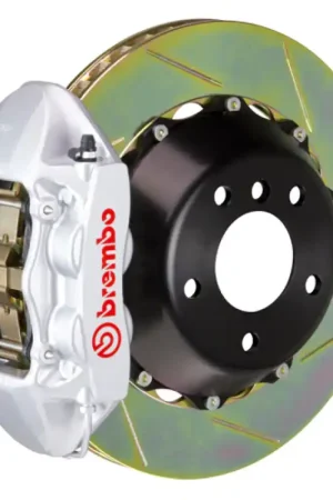 Brembo 01-04 996 C4S Rear GT BBK 4 Piston Cast 380x28 2pc Rotor Slotted Type1-Silver Original