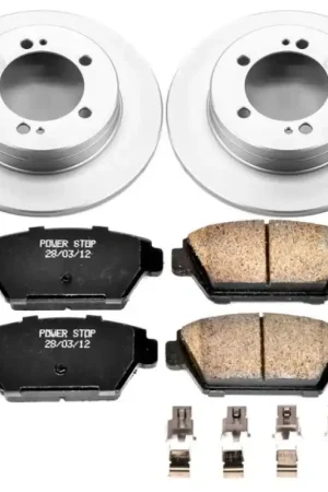 Genuine Power Stop 90-94 Eagle Talon Rear Z17 Evolution Geomet Coated Brake Kit