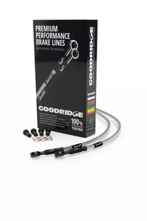 Goodridge 2008 H-D FXDWG Dyna Wide Glide (w/o ABS) Clear Rear Brake Line w/Black Fittings Special Offer