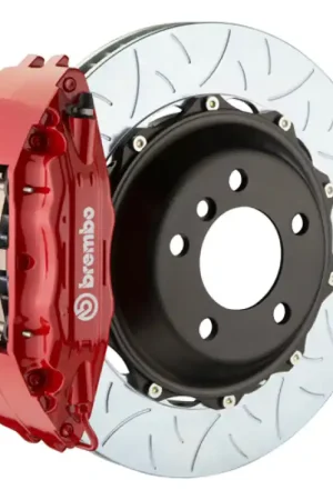 Brembo 06-12 325i Excl xDrive Fr GT BBK 4Pis Cast 2pc 355x32 2pc Rotor Slotted Type3-Red Express Delivery
