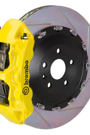 Cheap Brembo 15-18 M3 (CC Brake Equipped) Fr GT BBK 6 Pist Cast 405x34 2pc Rotor Slotted Type1-Yellow