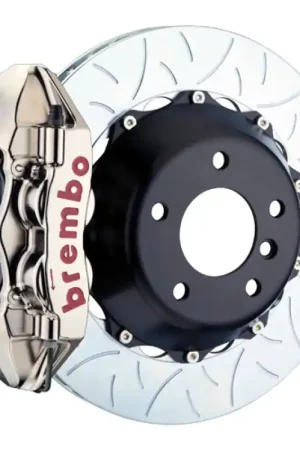 Brembo 88-91 Testarossa Rear GTR BBK 4 Piston Billet380x28 2pc Rotor Slotted Type-3- Nickel Plated Original