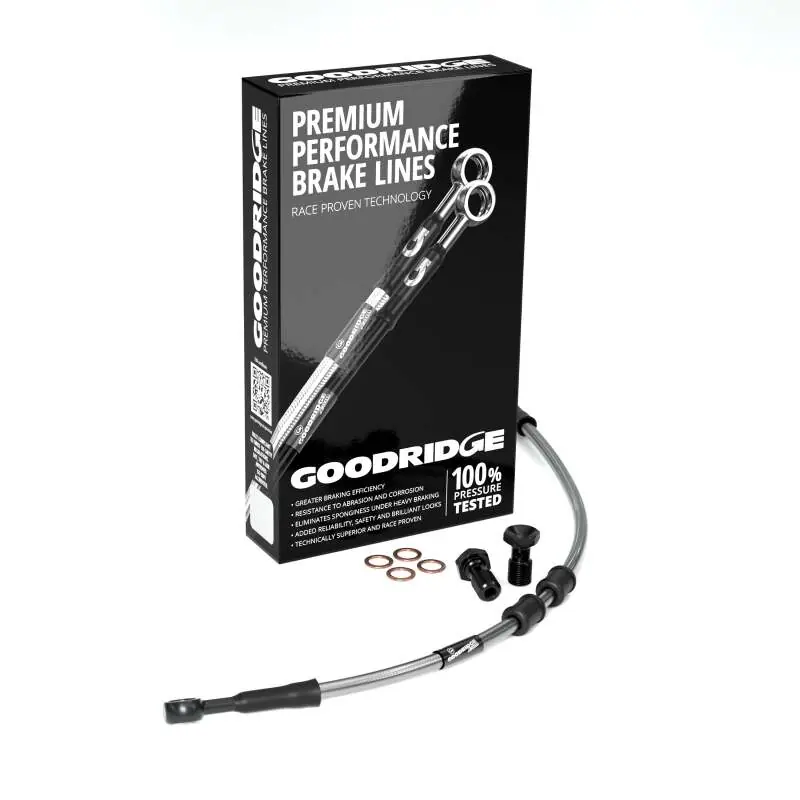 While Supplies Last Goodridge 12-13 HD XL1200X FORTY EIGHT +8in Clear Brake Line Kit w/Stainless Steel Fittings