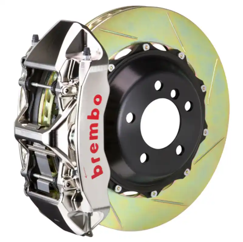 Direct From Manufacturer Brembo 17-21 Civic Type-R Front GTR BBK 6 Piston Billet 380x32 2pc Rotor Slotted Type1 - Nickel