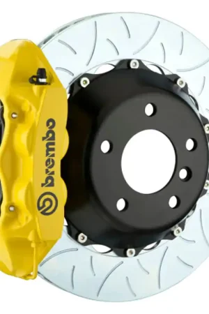 Brembo 05-08 LR3/05-13 Range Rover Sport Rr GT BBK 4Pist Cast 380x28 2pc Rotor Slotted Type3-Yellow Luxury
