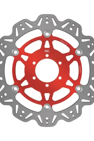 Don’t Miss Out EBC 07-08 Ducati Monster 400 ie Japan Front Left/Right Vee Floating Red Rotor